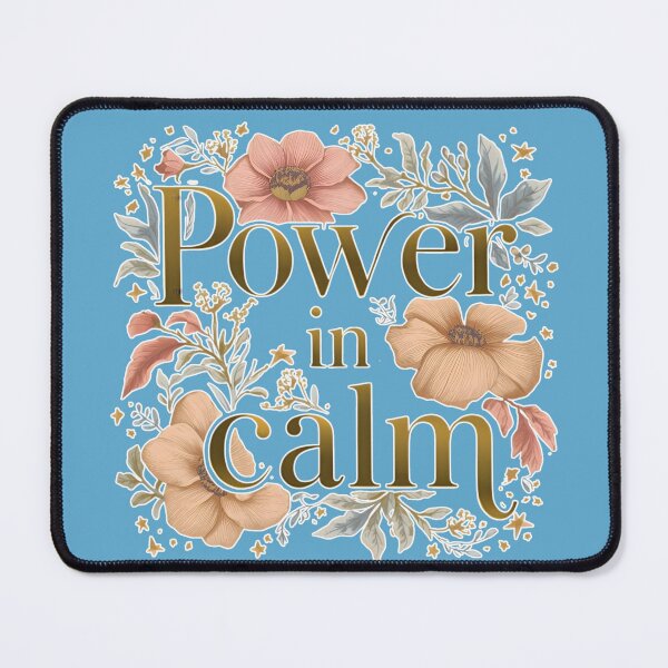 Item preview, Serenity and Well-being Phrase | Elegant Gold Typography with Vintage Botanical Flowers | Minimalist Design of Peace of Mind and Neutral Nature designed and sold by karina360.