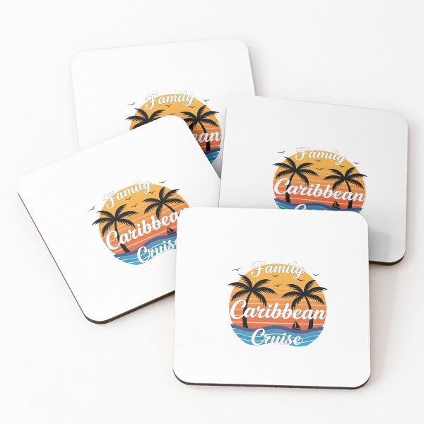 Item preview, Family Caribbean Cruise Vacation Sunset Palm Trees Travel Trip Souvenir Palm T-ShirtTrees & Ocean  designed and sold by Omarmadani.