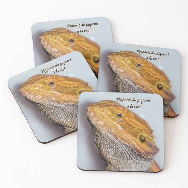Item preview, An ochre, yellow and brown bearded dragon designed and sold by Production Art Manon Meilleur.
