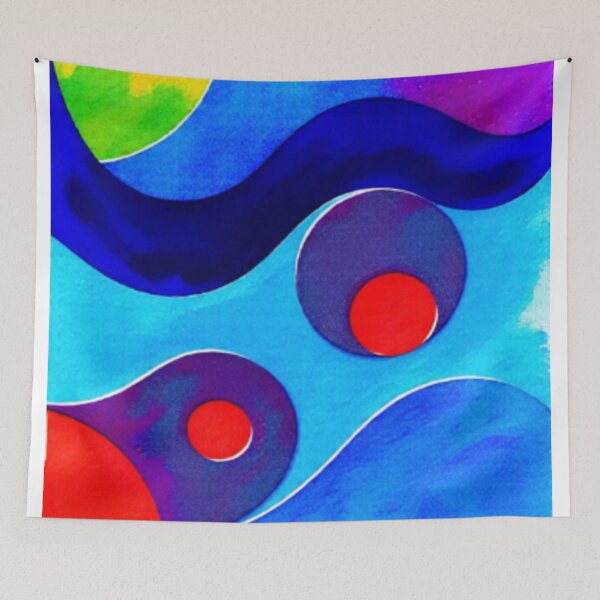 Item preview, part abstract water bold vibrant 1.2 colorful geometric design designed and sold by SmashingDeals.