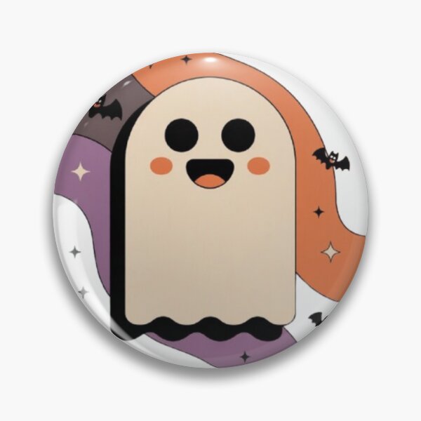 Item preview, Fantôme mignon Halloween rétro kawaii designed and sold by MeowLoka ⭐⭐⭐⭐.
