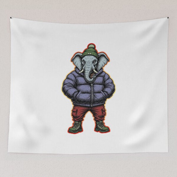 Item preview, Winter Elephant designed and sold by krabbaraban.