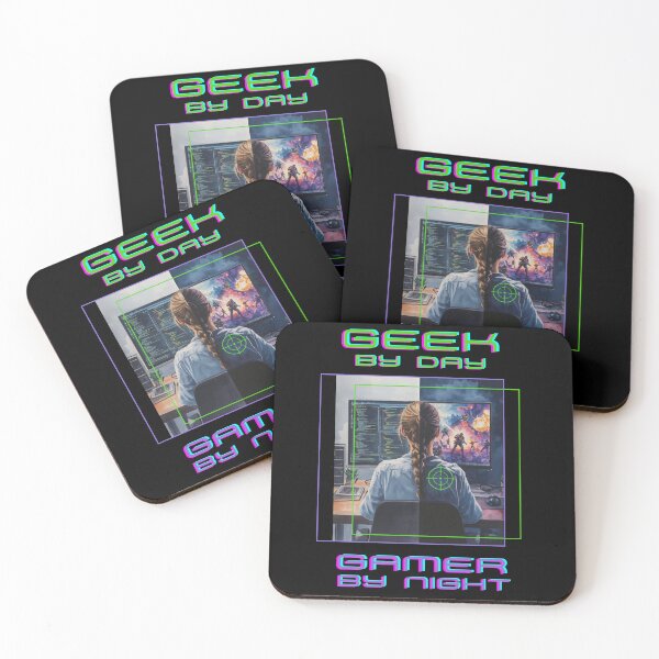 Item preview, Geek by day gamer by night woman  designed and sold by FatBirdie.