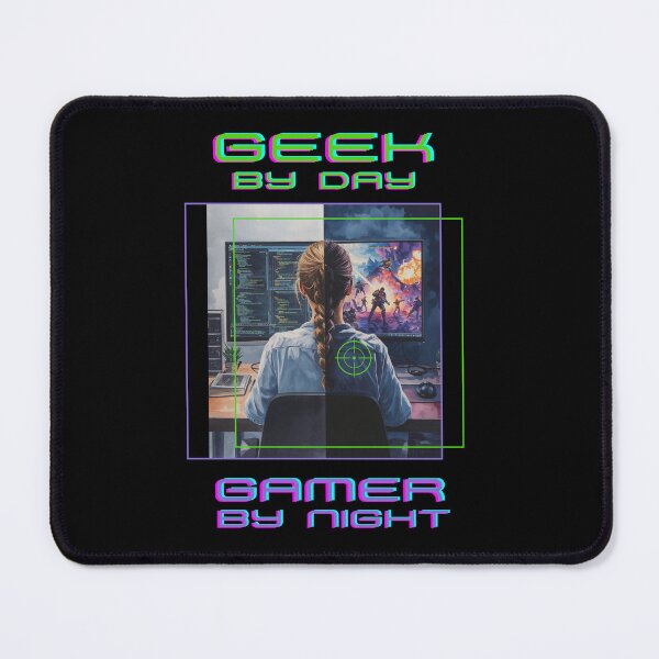 Item preview, Geek by day gamer by night woman designed and sold by FatBirdie.