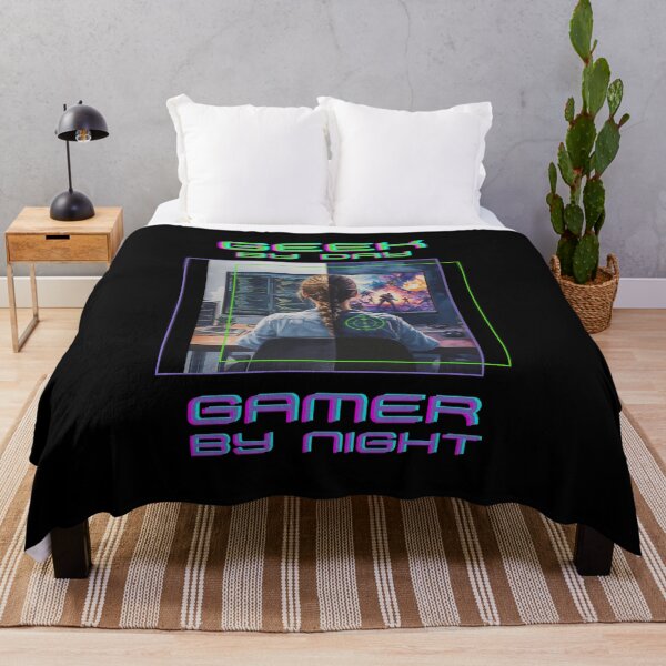 Item preview, Geek by day gamer by night woman designed and sold by FatBirdie.