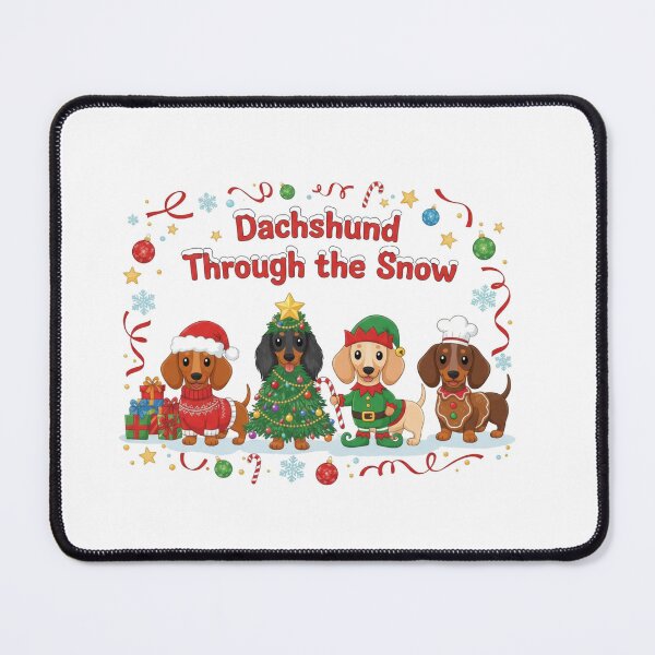 Item preview, Dachshund Through the Snow Funny Christmas Wiener Dog Holiday Cute Dachshund Christmas Dogs T-Shirt designed and sold by Omarmadani.