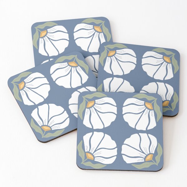 Item preview, Elegant White Flower ART Nouveau Pattern designed and sold by bezerraart.