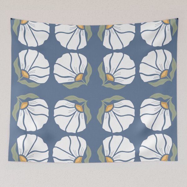 Item preview, Elegant White Flower ART Nouveau Pattern designed and sold by bezerraart.