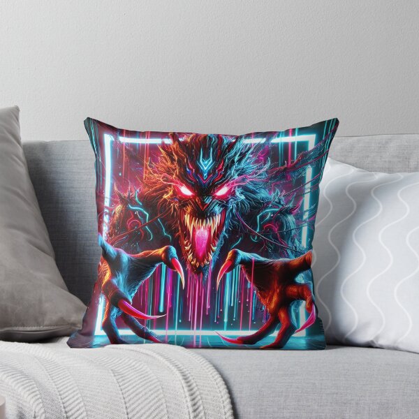 Item preview, Terrifying Neon 3D Monster - Cyber Horror Art designed and sold by FusionCipher.