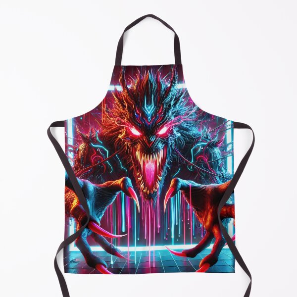 Item preview, Terrifying Neon 3D Monster - Cyber Horror Art designed and sold by FusionCipher.