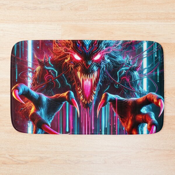 Item preview, Terrifying Neon 3D Monster - Cyber Horror Art designed and sold by FusionCipher.