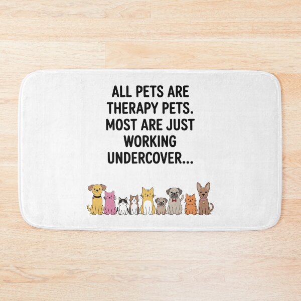 Item preview, All Pets Are Therapy Pets Funny Quote – Cute Dogs and Cats Design for Pet Lovers designed and sold by TipTop GFX.