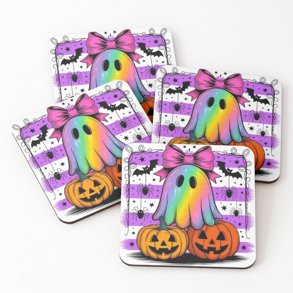 Item preview, Fantôme Arc-en-Ciel Kawaii – Design Halloween Coloré ?? designed and sold by MeowLoka ⭐⭐⭐⭐.