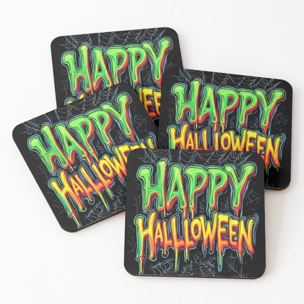 Item preview, Happy Halloween – Design Néon Fluo & Toiles d’Araignée ??️ designed and sold by MeowLoka ⭐⭐⭐⭐.