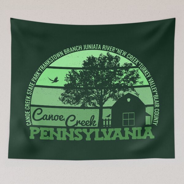 Item preview, Canoe Creek Pennsylvania Sunset Retro Vintage Local Pride Logo designed and sold by CRHPOD20.