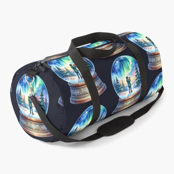 Item preview, Magical Northern Lights in a snow globe, boy photographed in the polar night designed and sold by LiskoDesign.