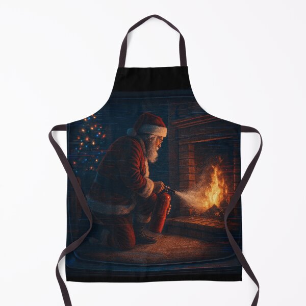 Item preview, Glitched Christmas Nostalgia – Santa Fire Misadventure – Gift for Sarcastic Friend – Retro TV Glitch • Analog Scanline Texture designed and sold by JacobKAurumhead.
