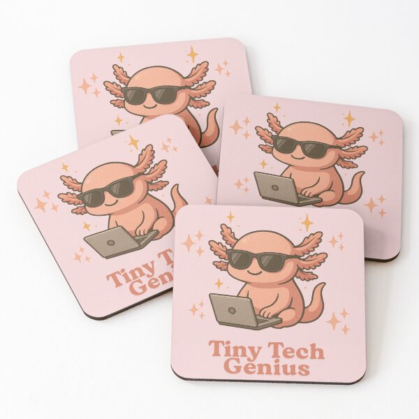 Item preview, Cute Axolotl – Tiny Tech Genius designed and sold by LiLeDesigns.