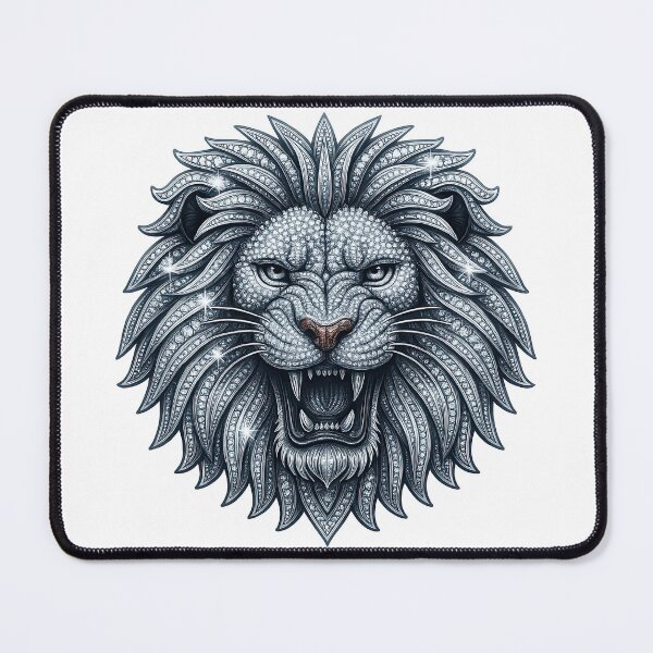 Item preview, Diamond Lion Head Illustration designed and sold by ArtfulWeave.