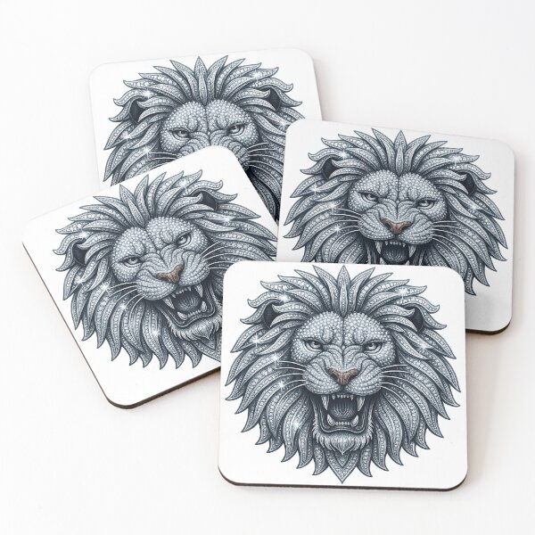 Item preview, Diamond Lion Head Illustration designed and sold by ArtfulWeave.
