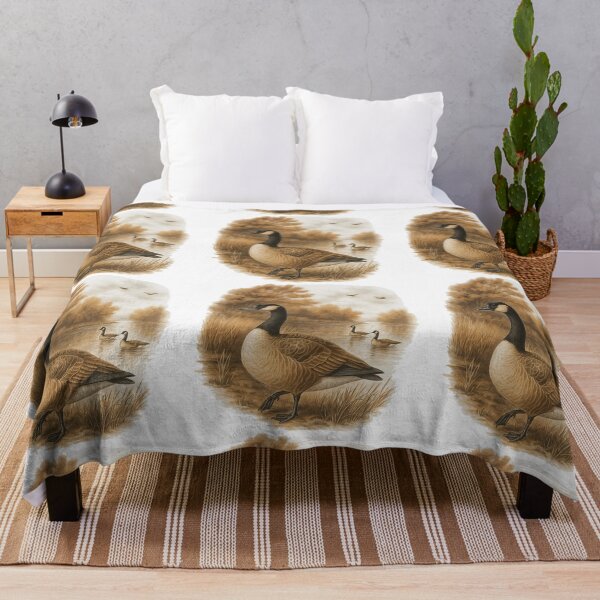 Item preview, Vintage Canada Goose by the Lake Artwork designed and sold by ArtfulWeave.