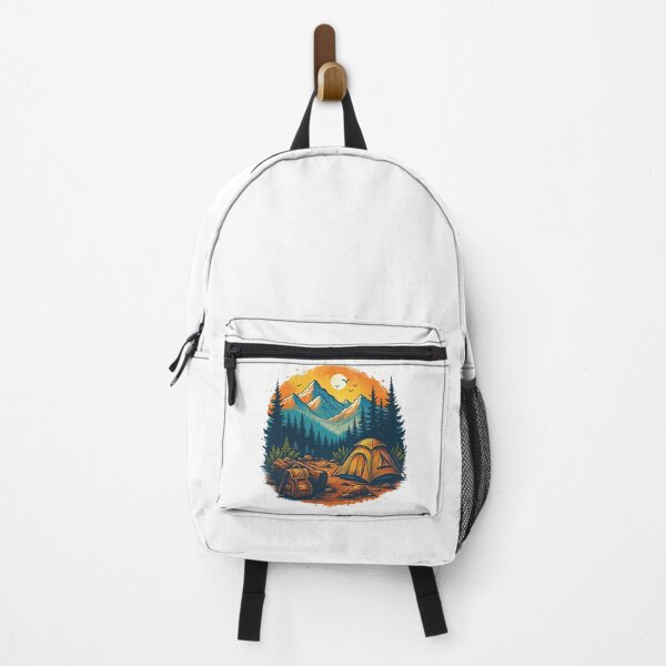 Item preview, Mountain Camping Adventure Illustration designed and sold by ArtfulWeave.