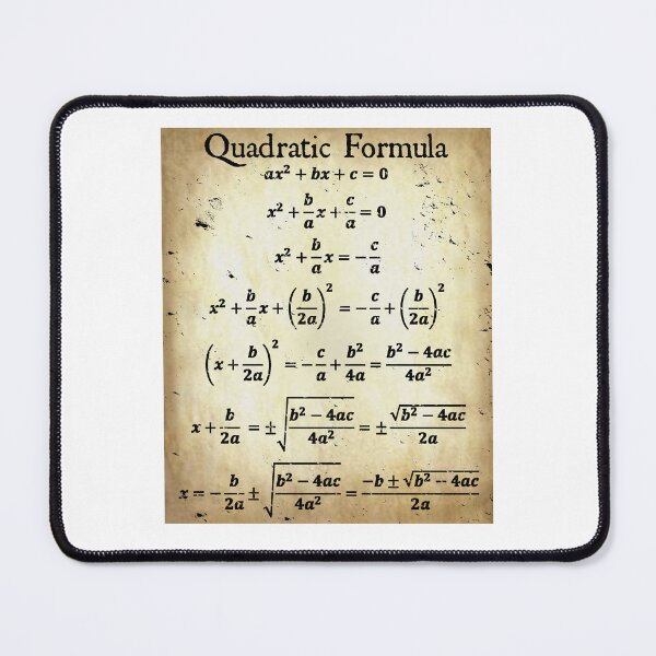 Item preview, Nerdy Vintage Quadratic Formula Math Science Teacher Black Text Parchment designed and sold by MathWare MathClips.