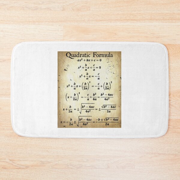 Item preview, Nerdy Vintage Quadratic Formula Math Science Teacher Black Text Parchment designed and sold by MathWare MathClips.