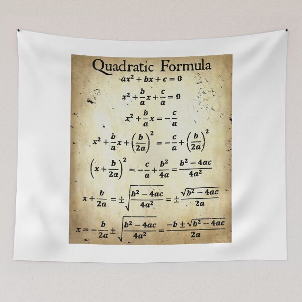 Item preview, Nerdy Vintage Quadratic Formula Math Science Teacher Black Text Parchment designed and sold by MathWare MathClips.