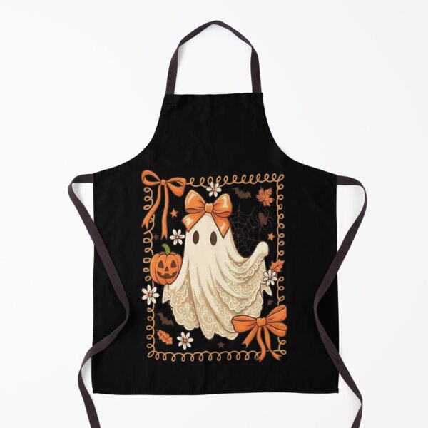 Item preview, Fantôme Kawaii avec Nœud Orange – Halloween Mignonne designed and sold by MeowLoka ⭐⭐⭐⭐.