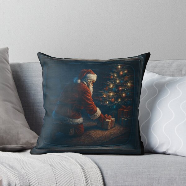 Item preview, Glitched Christmas Nostalgia – Quiet Gift Delivery – Gift for Siblings – Retro TV Glitch • Analog Scanline Texture designed and sold by JacobKAurumhead.