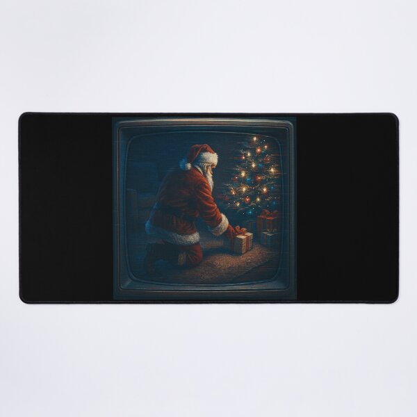 Item preview, Glitched Christmas Nostalgia – Quiet Gift Delivery – Gift for Siblings – Retro TV Glitch • Analog Scanline Texture designed and sold by JacobKAurumhead.