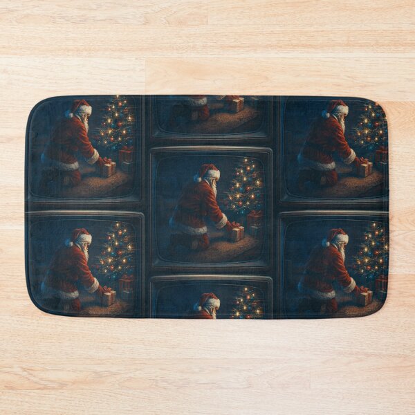 Item preview, Glitched Christmas Nostalgia – Quiet Gift Delivery – Gift for Siblings – Retro TV Glitch • Analog Scanline Texture designed and sold by JacobKAurumhead.