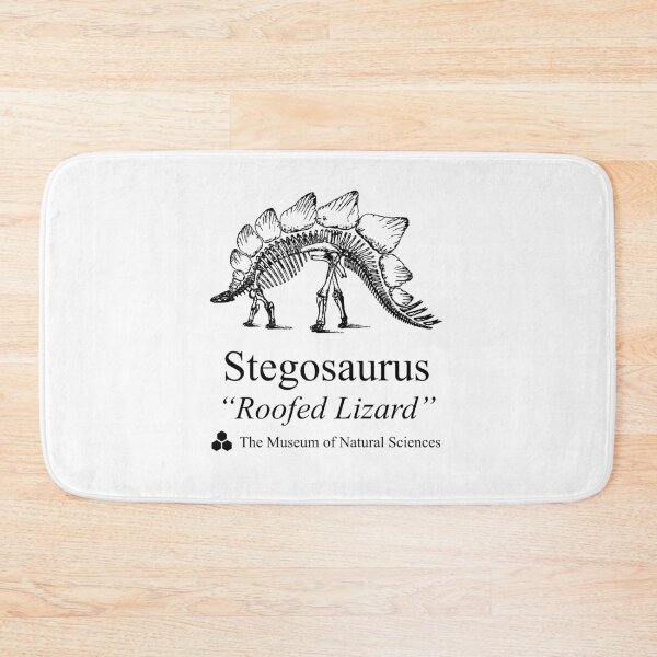 Item preview, Nerdy Vintage Stegosaurus "Roofed Lizard" Museum of Natural Sciences Science Teacher Black Text designed and sold by MathWare MathClips.