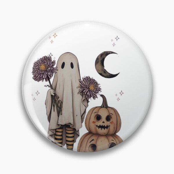 Item preview, Fantôme Mignon et Citrouilles – Cute but Creepy Halloween designed and sold by MeowLoka ⭐⭐⭐⭐.