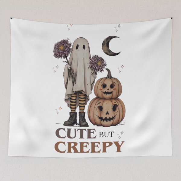 Item preview, Fantôme Mignon et Citrouilles – Cute but Creepy Halloween designed and sold by MeowLoka ⭐⭐⭐⭐.