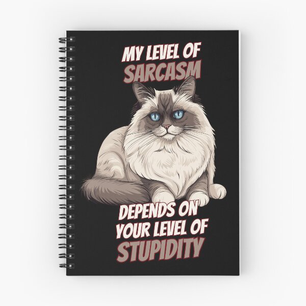Item preview, Funny Cat Sarcasm Shirt | “My Level of Sarcasm Depends On Your Level of Stupidity” Graphic Tee designed and sold by Juli M..