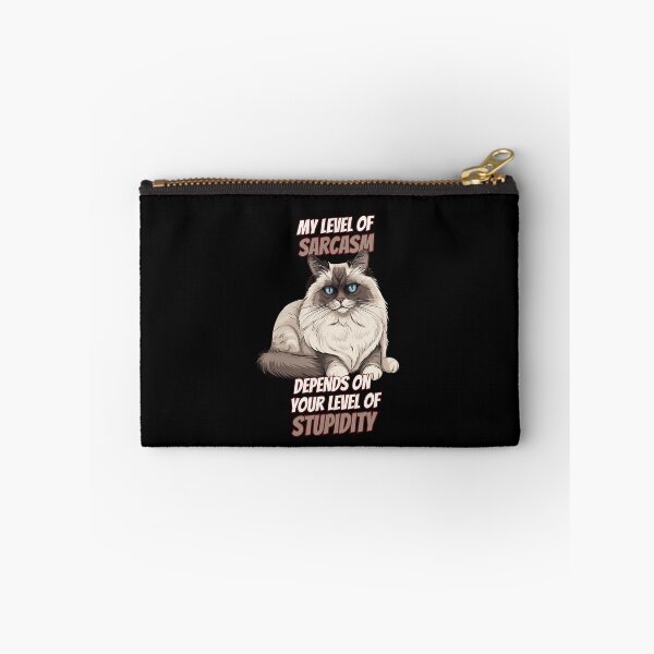 Item preview, Funny Cat Sarcasm Shirt | “My Level of Sarcasm Depends On Your Level of Stupidity” Graphic Tee designed and sold by Juli M..