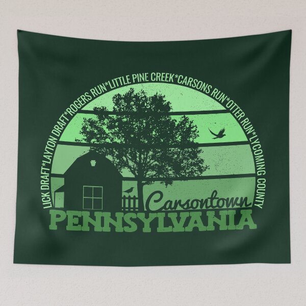 Item preview, Carsontown Pennsylvania Sunset Retro Vintage Local Pride Logo designed and sold by CRHPOD20.
