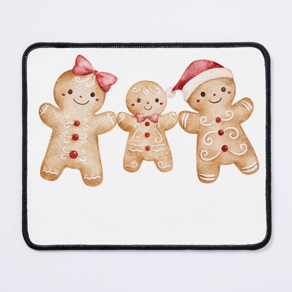 Item preview, Celebrate the holidays with this adorable gingerbread family illustration! Featuring three cute Christmas cookies decorated with bows, frosting, and festive details — perfect for adding a cozy holiday touch to your stickers, mugs, T-shirts, and Christmas designed and sold by chanshoping.