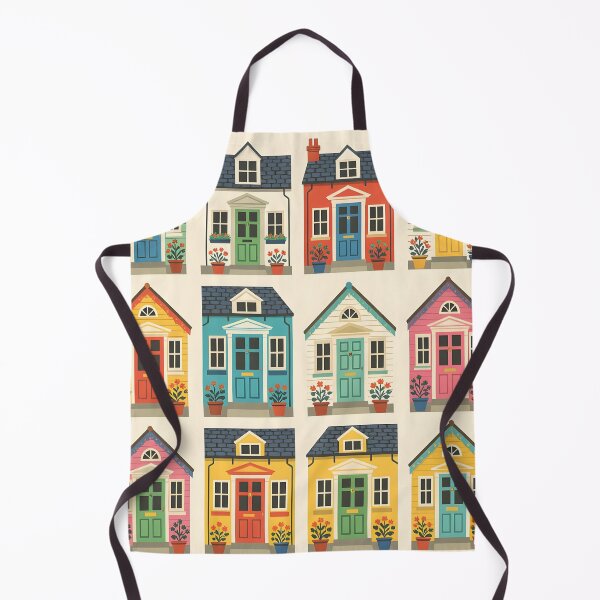 Item preview, Collage of colourful quaint front doors designed and sold by Ponted.