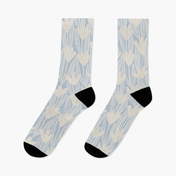 Item preview, Brushstroke rustic magnolia flowers - Pastel blue designed and sold by Illustrated by Nat.
