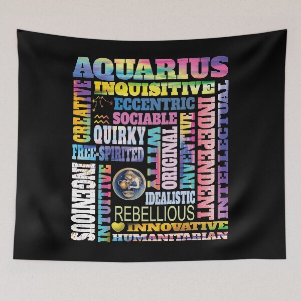 Item preview, Aquarius Zodiac Sign Traits - Astrology Horoscope Design designed and sold by angy2017.