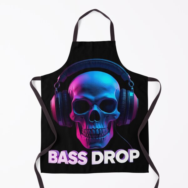Item preview, Bass Drop skull wearing huge headphones 4 designed and sold by Neon G.