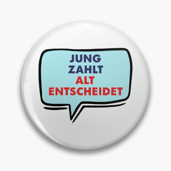 Item preview, Young pay – old decide | Socially critical statement design designed and sold by rolfzogg.