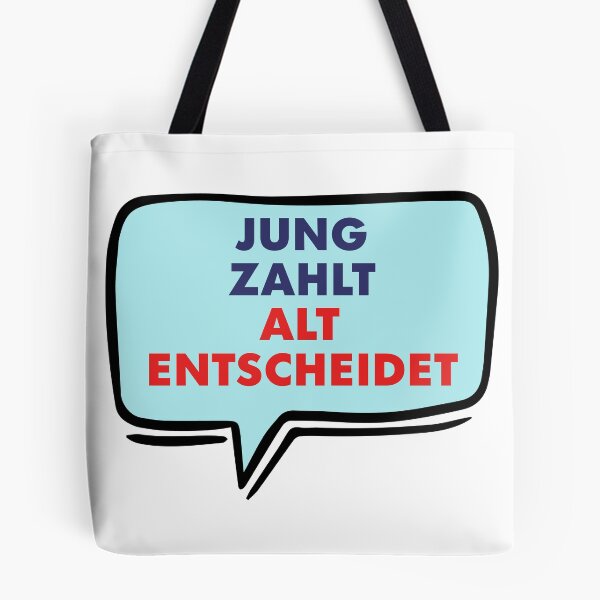 Item preview, Young pay – old decide | Socially critical statement design designed and sold by rolfzogg ART.