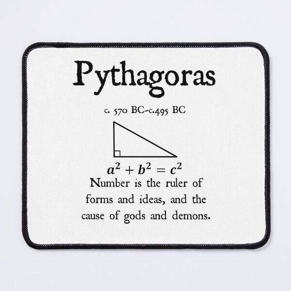 Item preview, Nerdy Vintage Pythagoras Quote Number is the Ruler of Forms and Ideas and the Cause of gods and demons Math Science Teacher Black Text designed and sold by MathWare MathClips.