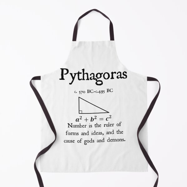 Item preview, Nerdy Vintage Pythagoras Quote Number is the Ruler of Forms and Ideas and the Cause of gods and demons Math Science Teacher Black Text designed and sold by MathWare MathClips.