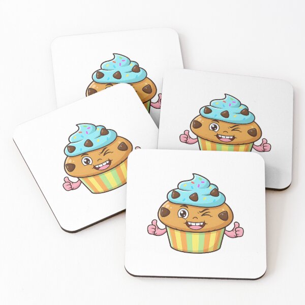 Item preview, Cute smiling cupcake – Sweet and colorful kawaii drawing designed and sold by drchzak.