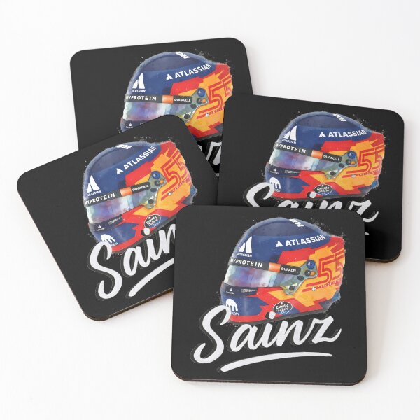 Item preview, Carlos Sainz F1 Helmet Watercolor designed and sold by Studio F1Grid.